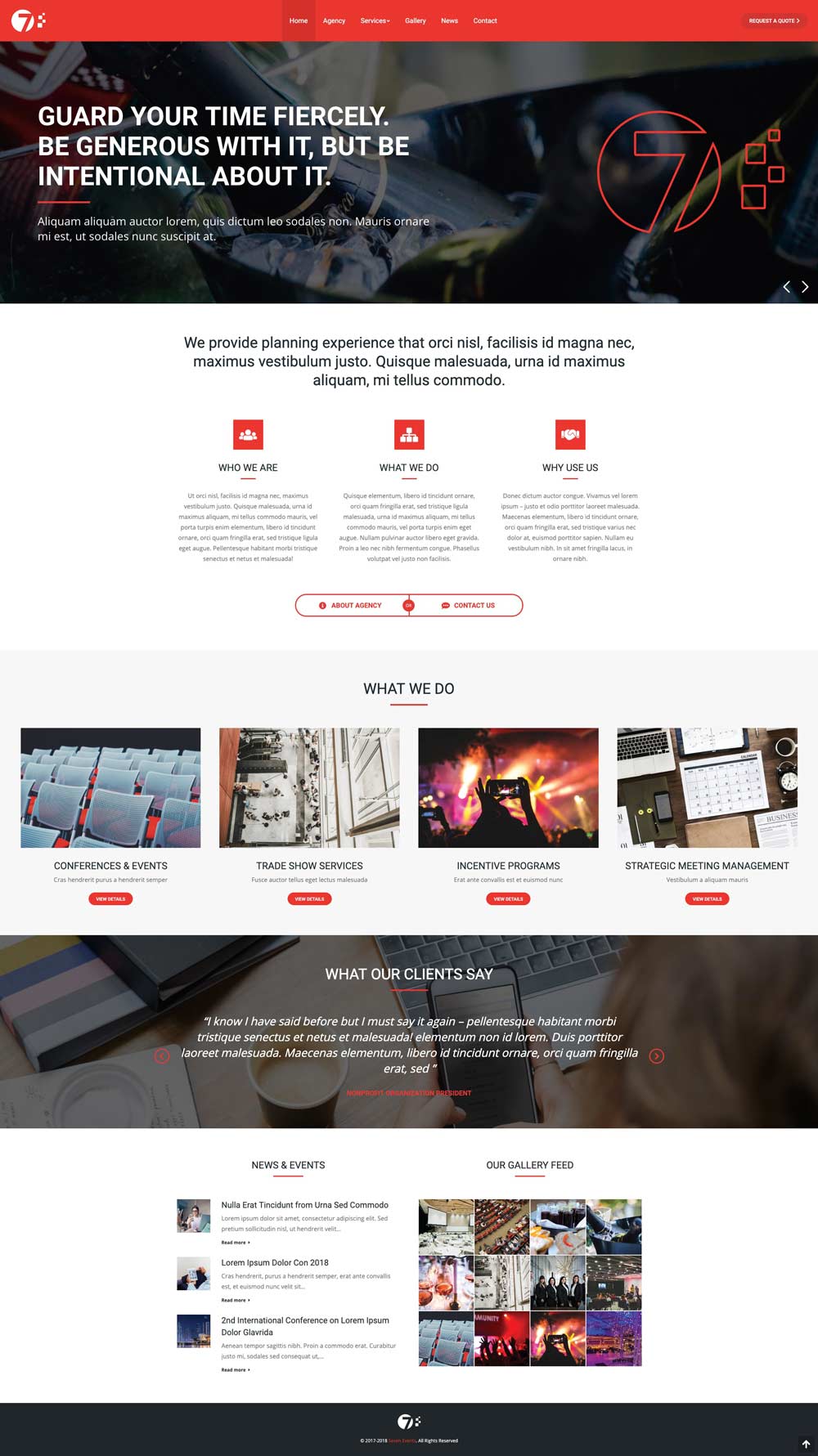 full page website design sample